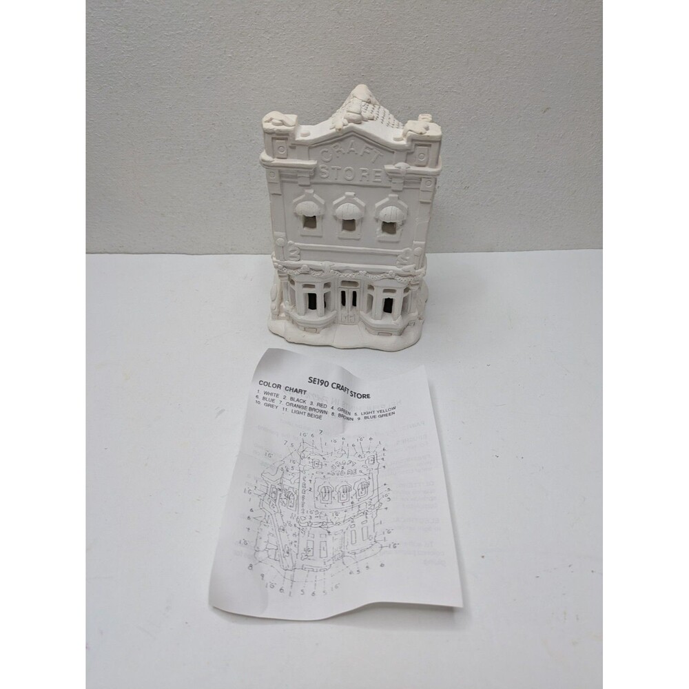 California Creations SE190 CRAFT STORE Christmas Village Decor Unsealed